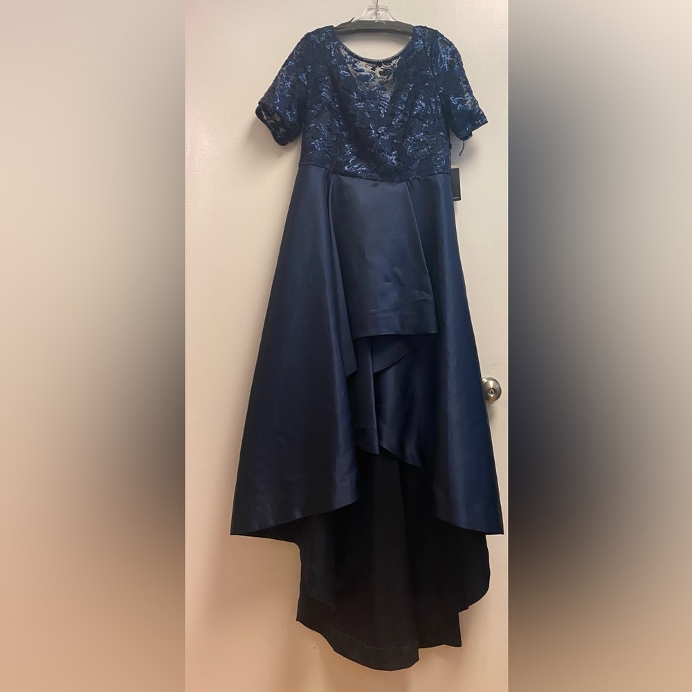 Adrianna Papell Midnight Sequin Long Dress